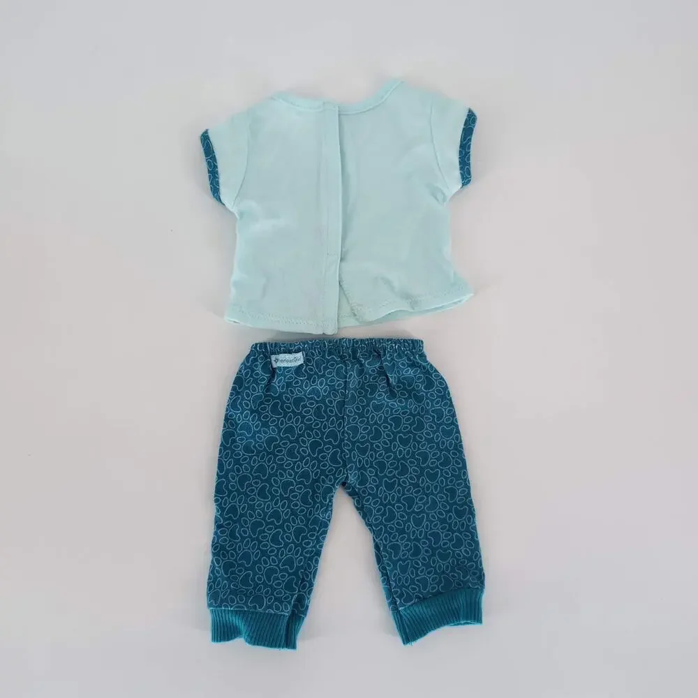American Girl Doll Retired Blue Two Piece Pomeranian Pajamas Set for 18